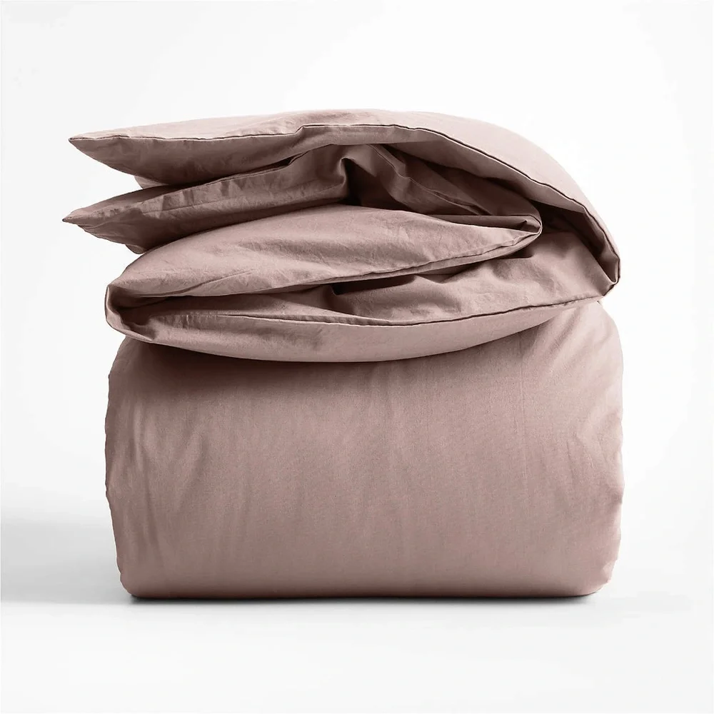 Crate&Barrel Mauve Duvet Cover